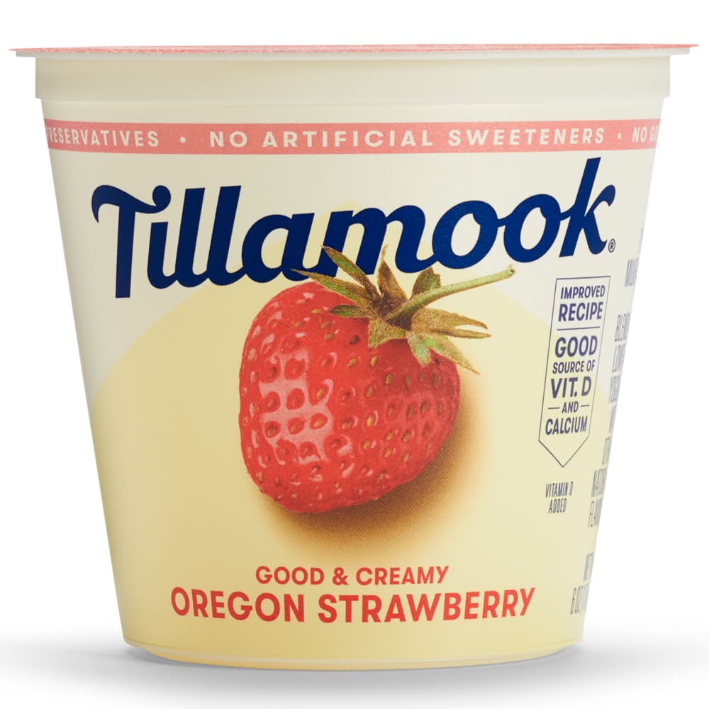 Tillamook Blended Lowfat Oregon Strawberry Yogurt (6 oz)