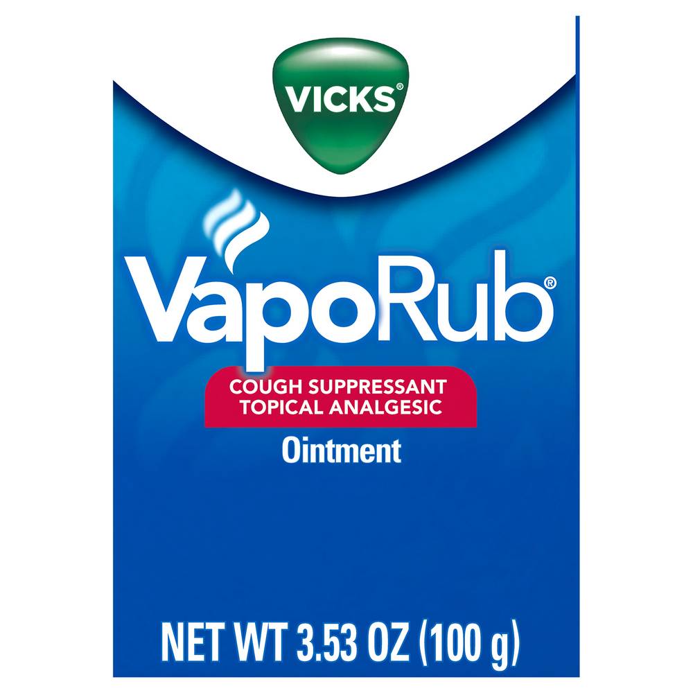 Vicks Vaporub Original Cough Suppressant Topical Analgesic Ointment (3.53 oz)