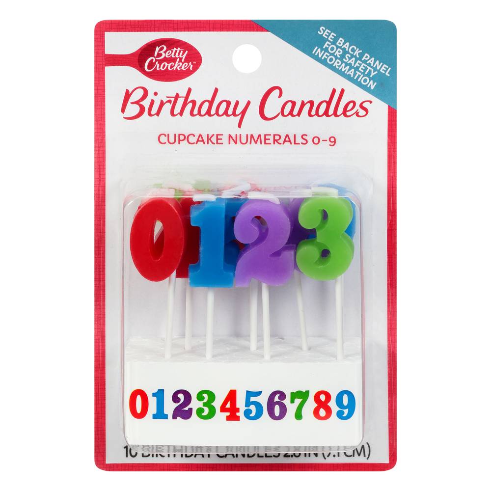 Betty Crocker 0-9 Numeral Candles