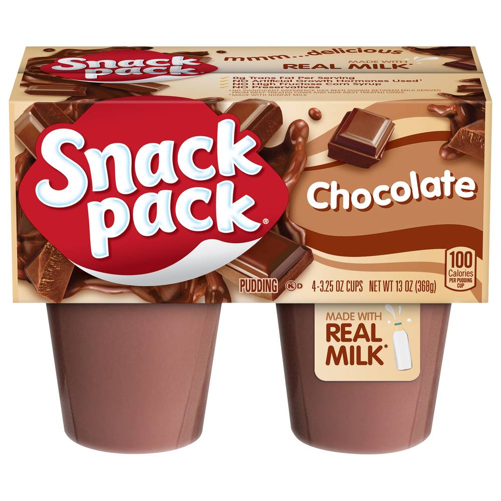 Snack Pack Pudding Cups, Chocolate (13 oz, 4 ct)