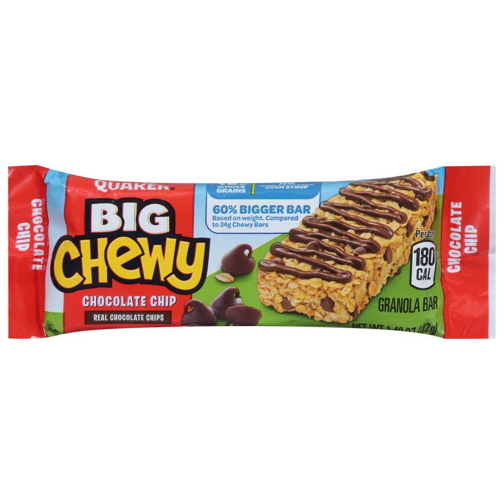 Quaker Big Chewy Granola Bar, Chocolate Chip (1.48 oz)