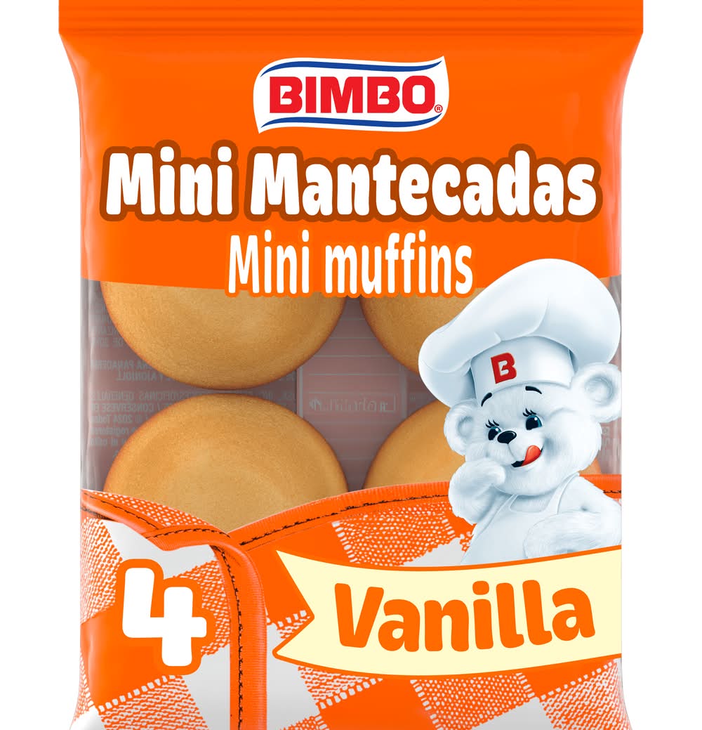 Bimbo Mini Mantecadas Muffins, Vanilla (4.41 oz, 4 ct)