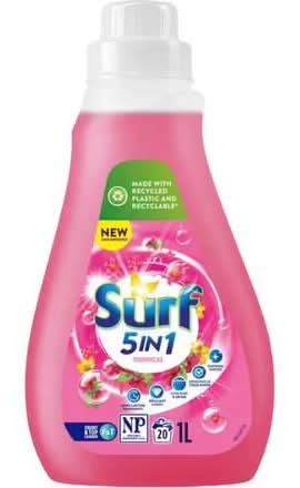 Surf Front & Top Loader Laundry Liquid Tropical 1L
