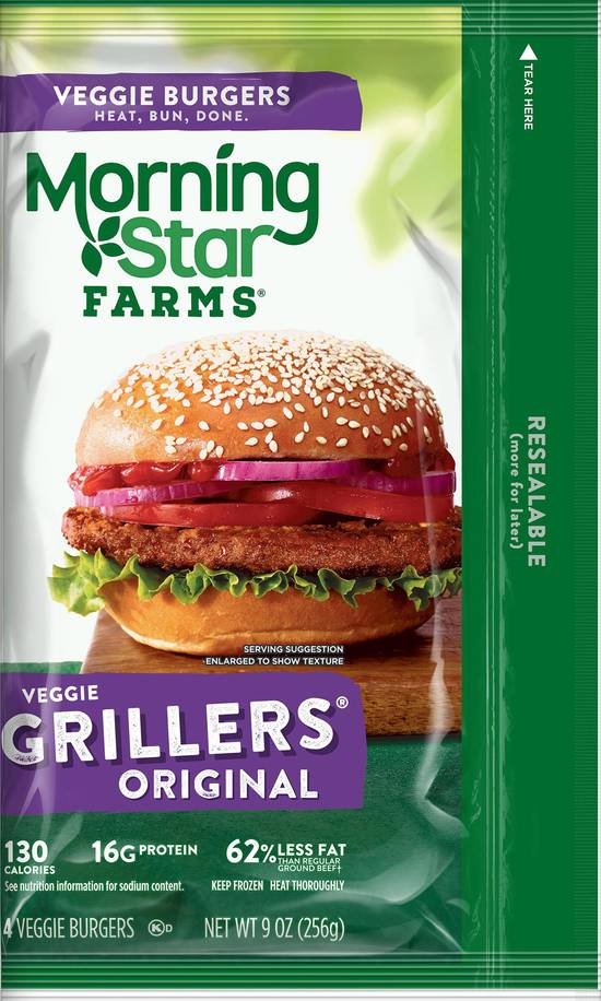 Morningstar Farms Plant Based Original Veggie Grillers (4 ct)