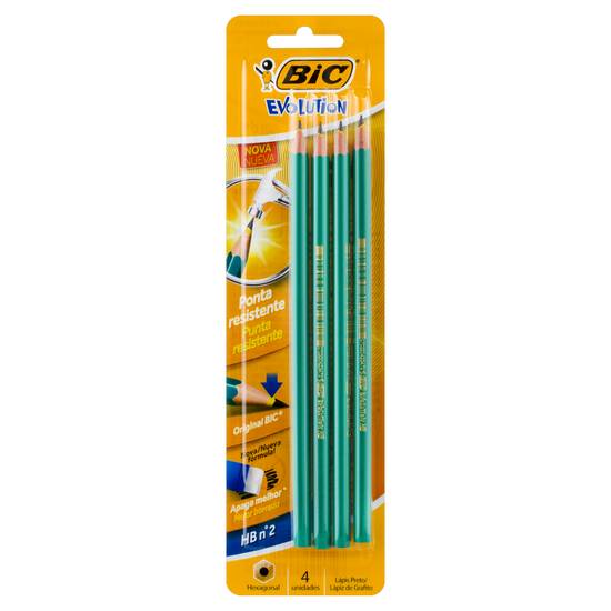 BiC lápis hexagonal evolution hb nº2 (preto) (4 un)