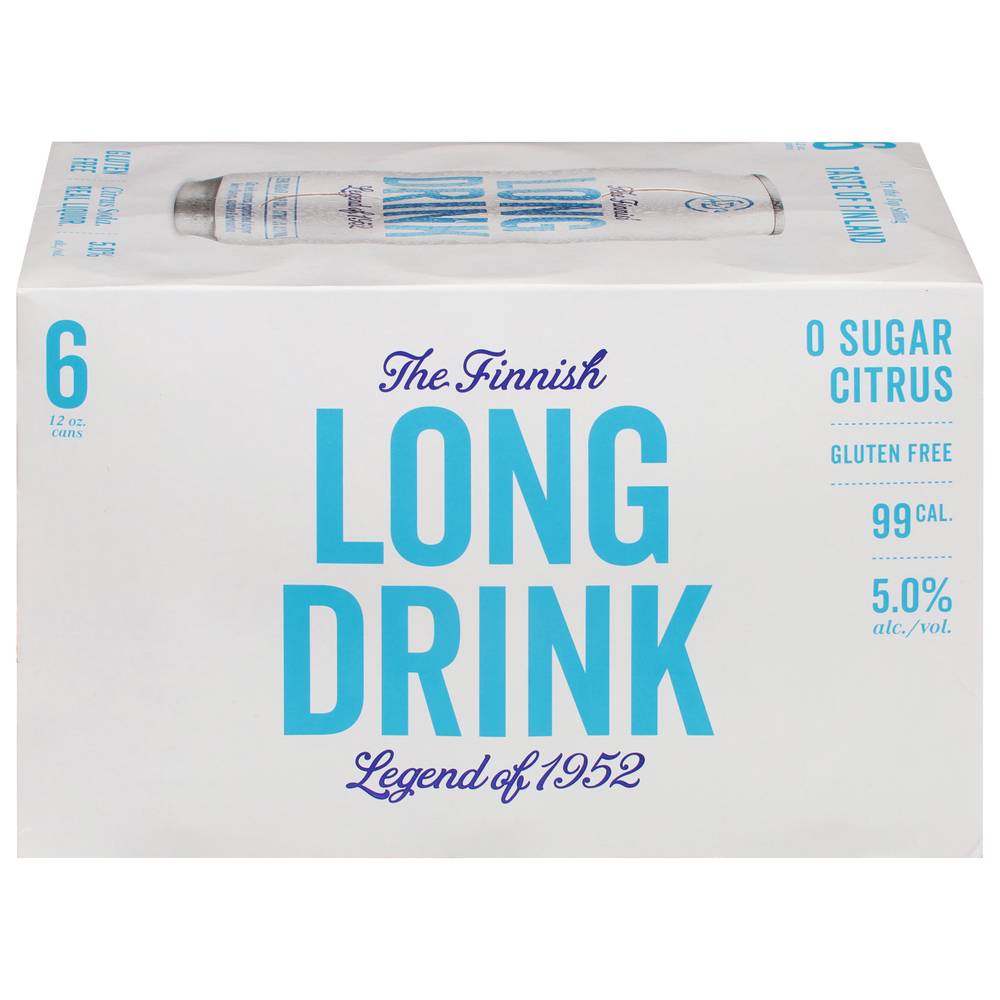 The Finnish Long Drink Zero Sugar Gin With Grapefruit Flavors (12 oz)