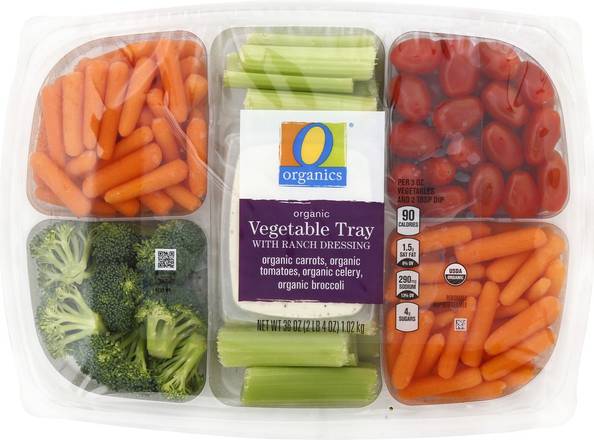 Order O Organics · Organic Vegetable Tray with Ranch Dressing (36 oz) food online from Safeway store, Eureka on bringmethat.com
