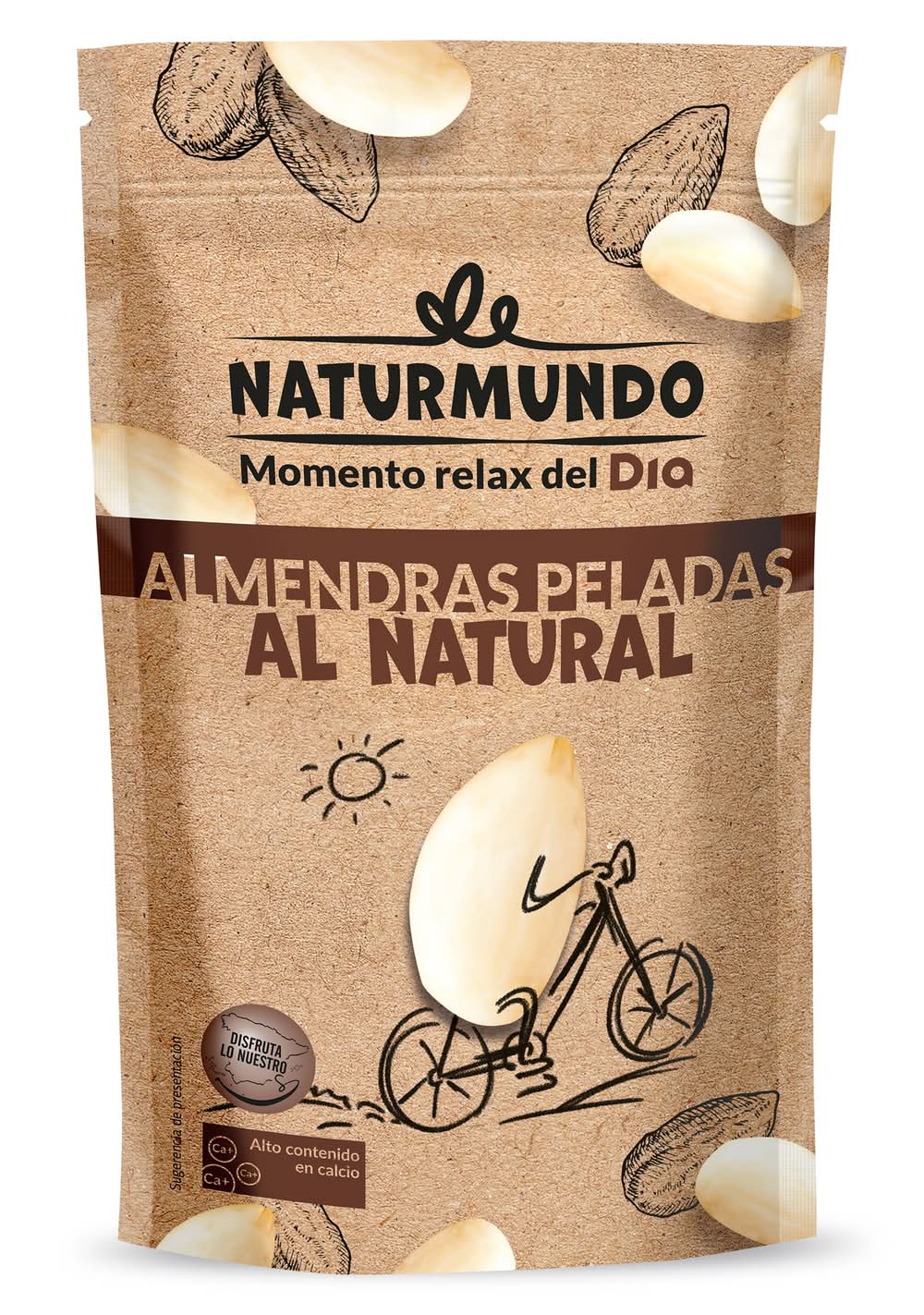 Almendras Al Natural Sin Piel Naturmundo De Dia Bolsa 125 G