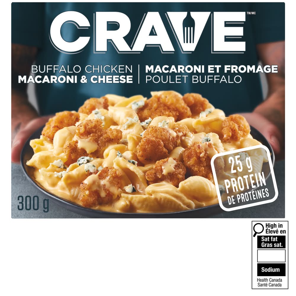 Crave poulet buffalo avec macaroni et fromage - buffalo chicken with macaroni and cheese