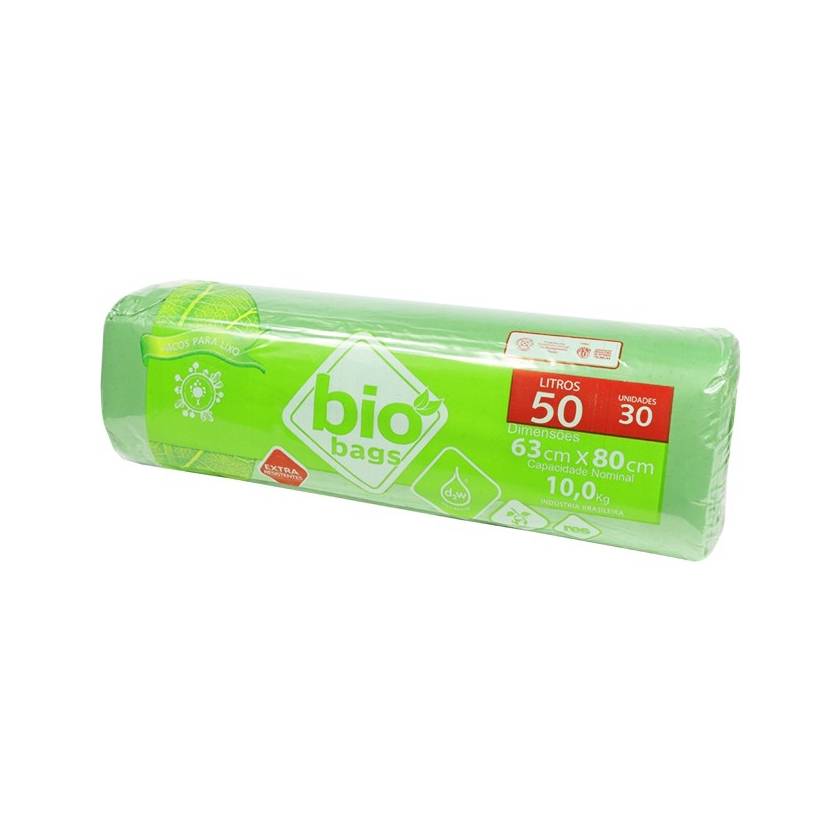 Biobags saco para lixo em rolo 50l (30 unidades)