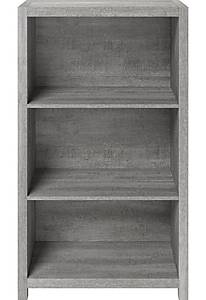 Whalen Fallbrook 3-Shelf 48H Bookcase, Smoked Ash/Rustic Warm Gray (SPUS-FBBK-GM)