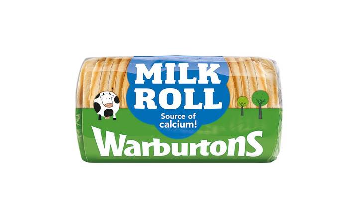 Warburtons Soft Round White Bread Milk Roll 400g (854810)