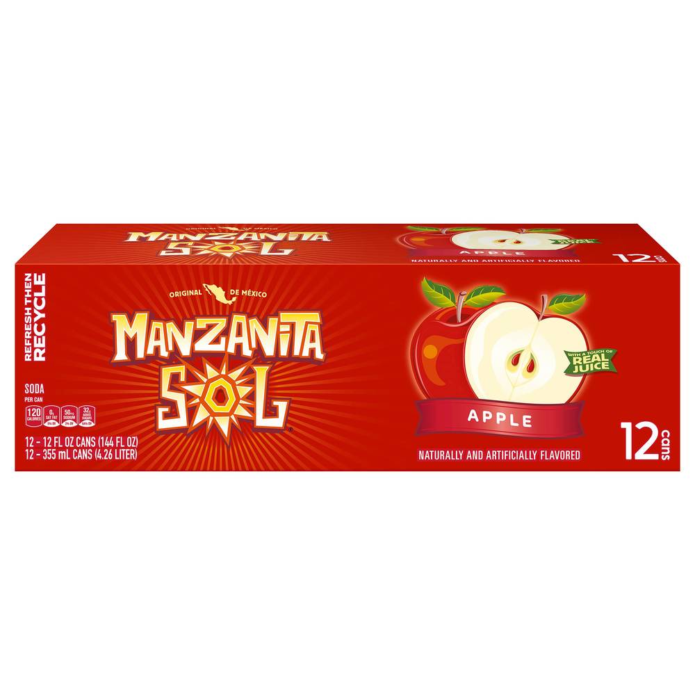 Manzanita Sol Original Soda (12 ct, 12 fl oz) (apple)