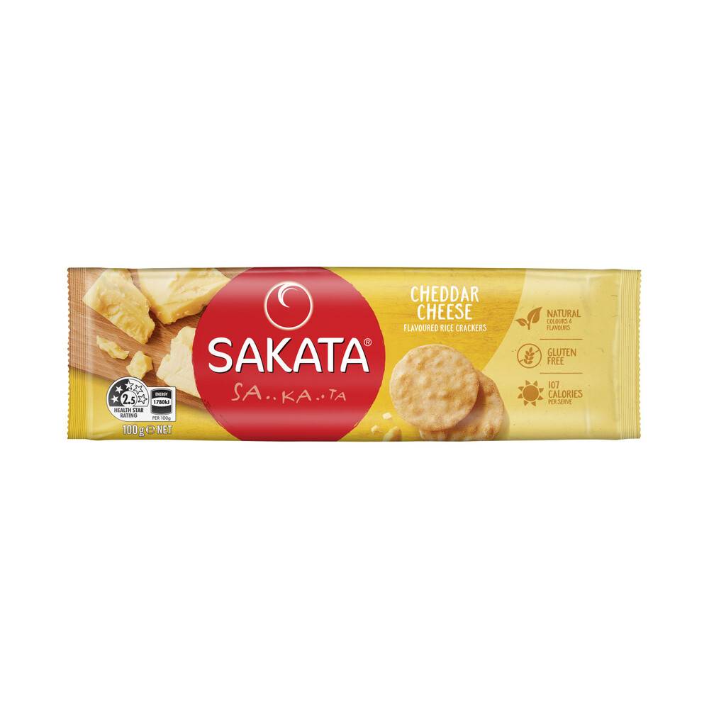Sakata Extra Tasty Cheddar Cheese Rice Crackers 100g
