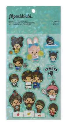 Monchhichi® Assorted Sticker Sheet 4-Pack Monchhichi Sports