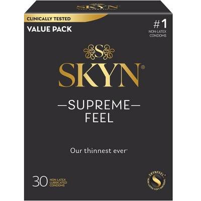 Skyn Supreme Feel Non Latex Lubricated Condoms (30 ct)