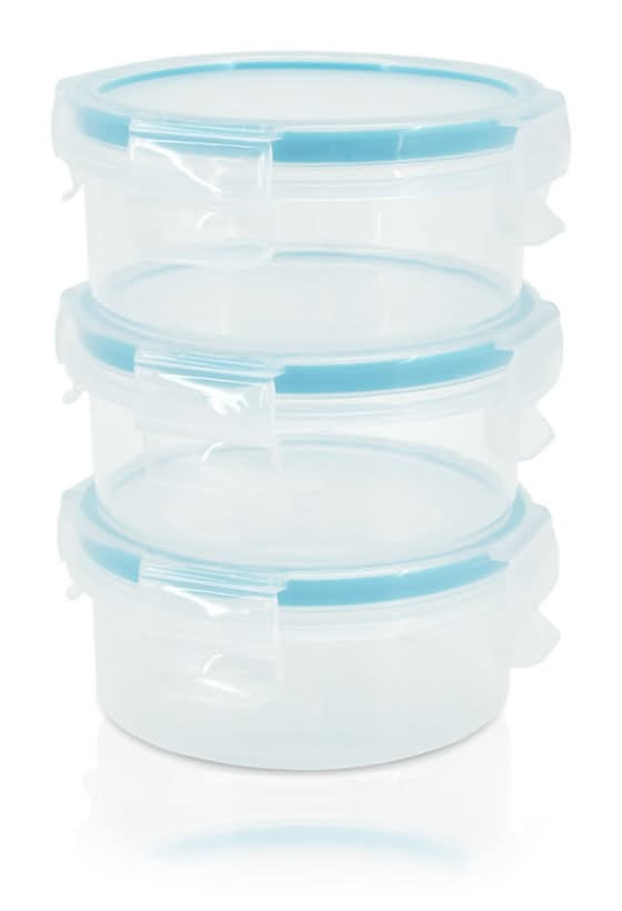 George Home Round Clip Lid Food Storers (3 pack)