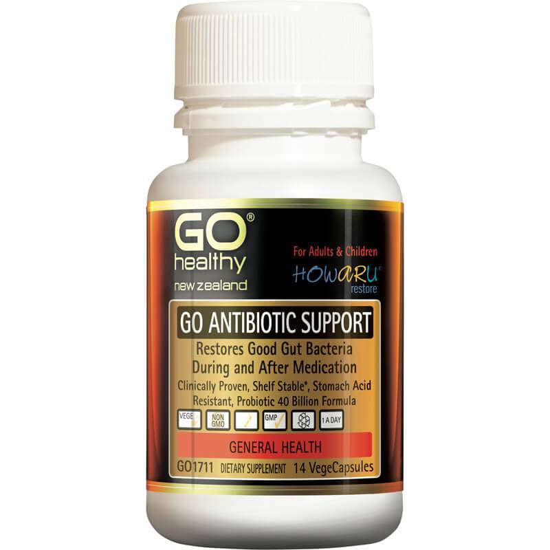 GO Healthy GO Antibiotic Support Probiotic 40B VegeCapsules 14s