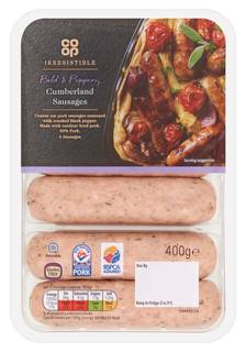Co-op Irresistible 6 Cumberland Sausages 400g