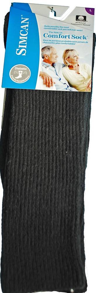 Simcan Comfort Mid Calf Socks Large Black (1.0 pr)