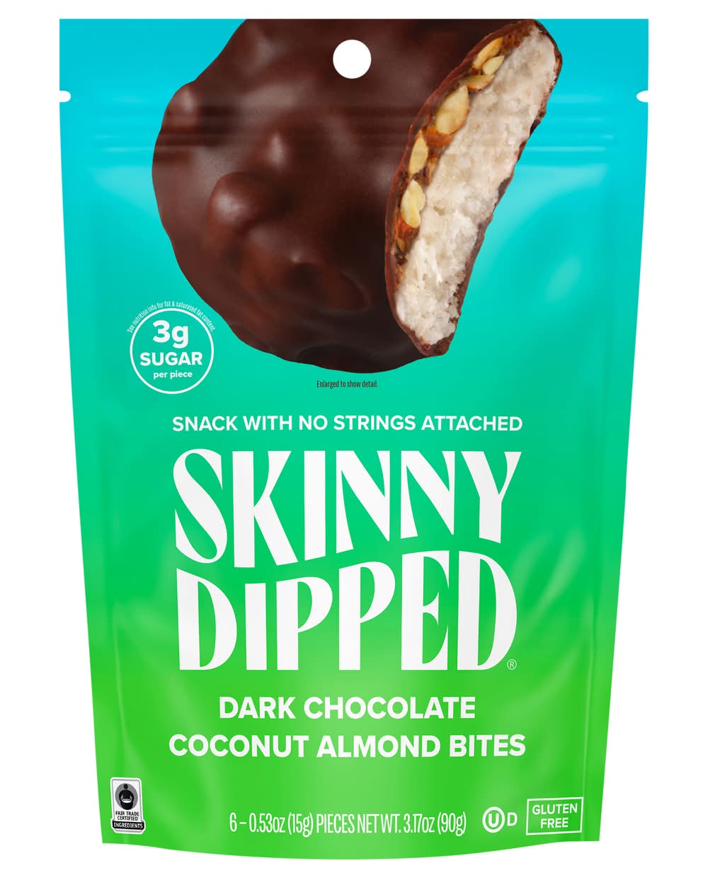 Skinny Dipped Dark Chocolate Coconut Almond Bites (6 x 0.53 oz)