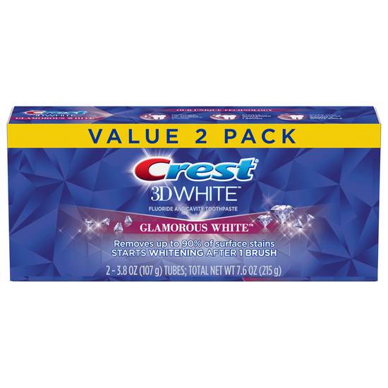 Crest 3d White Glamorous Teeth Whitening Toothpaste (2 ct)