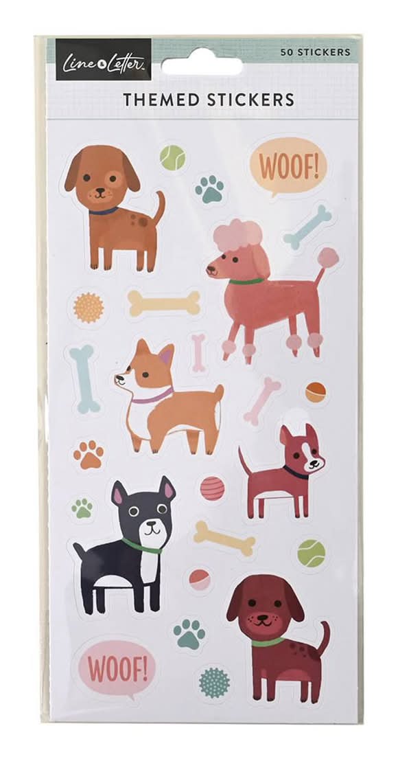 Line & Letter Themed Stickers - Pets