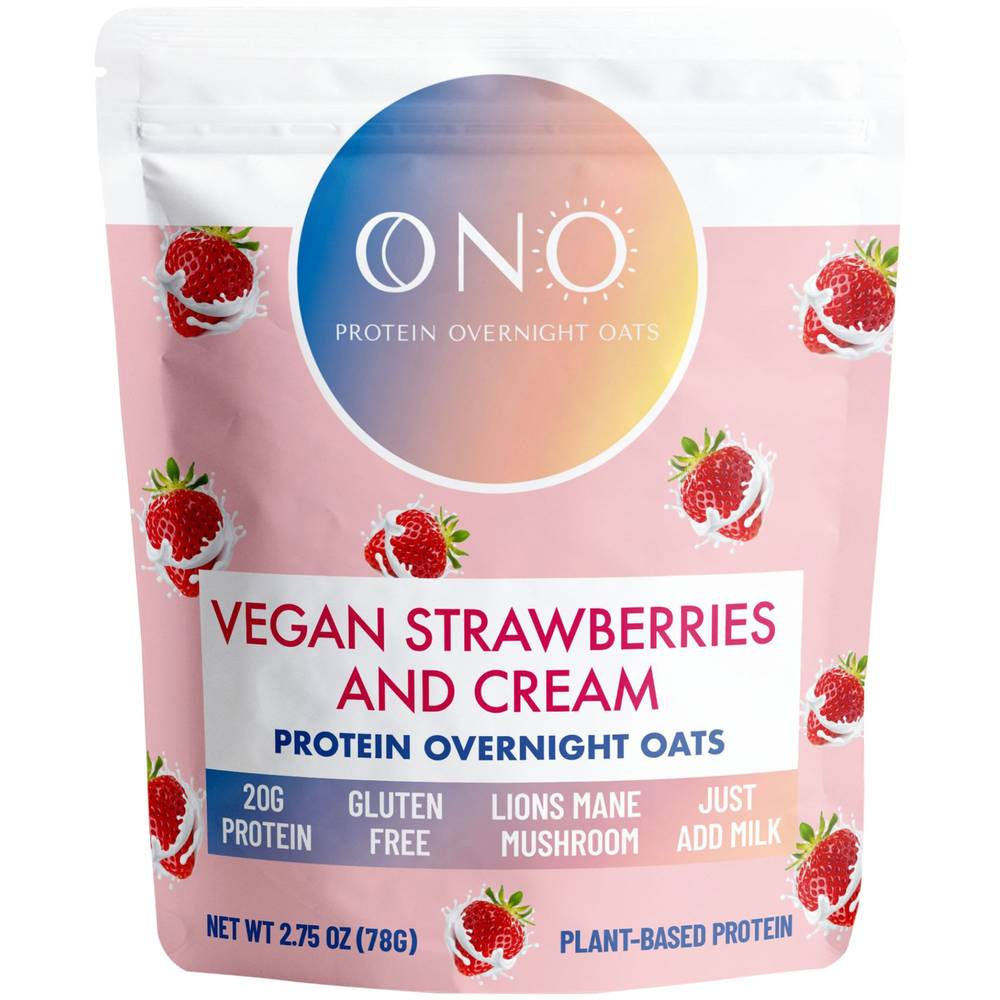 Ono Protein Overnight Oats - Strawberries And Cream(2.75 Ounces Bag(S))