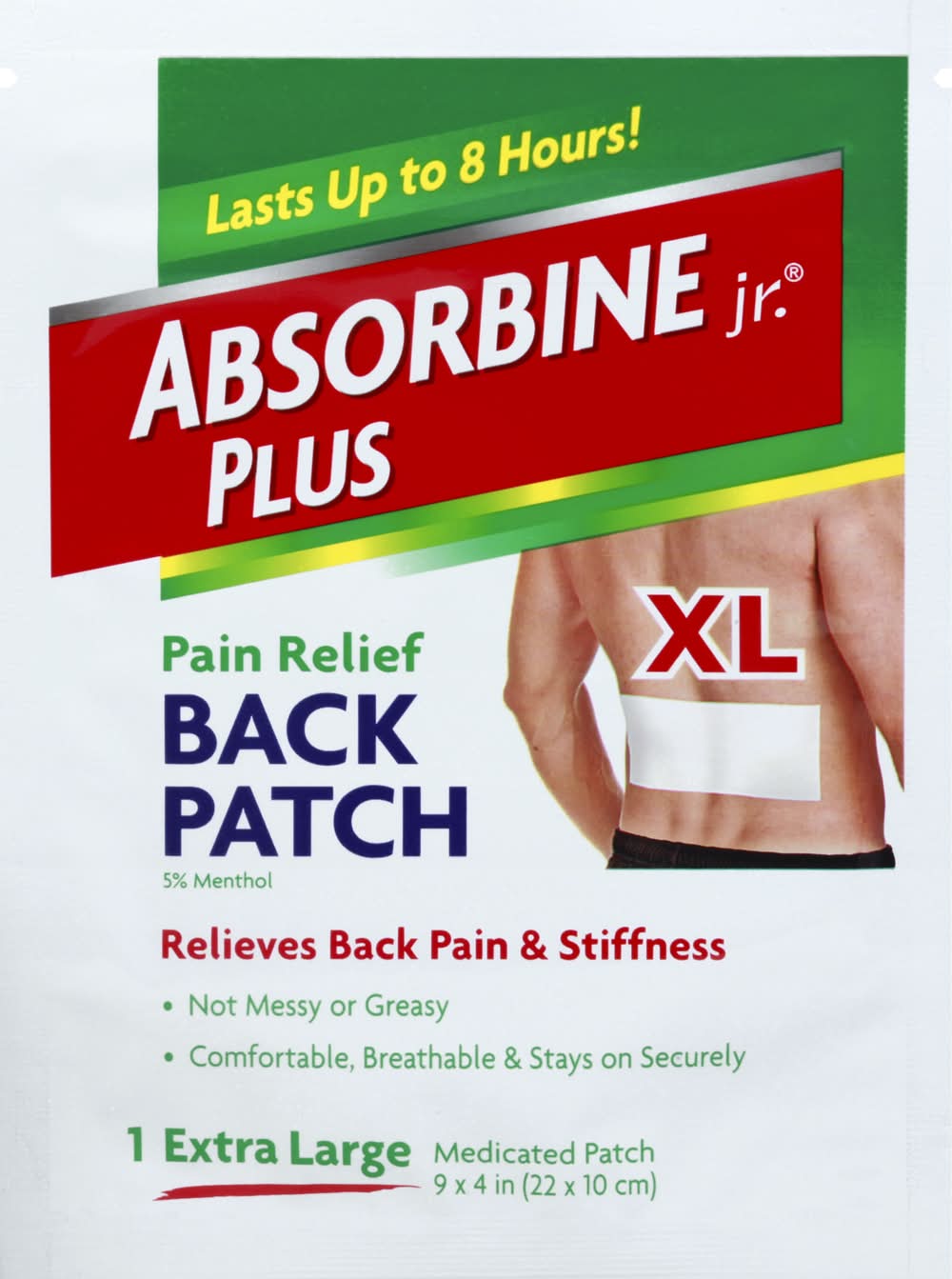 Absorbine Jr. Pain Relief Back Patch, Size XL