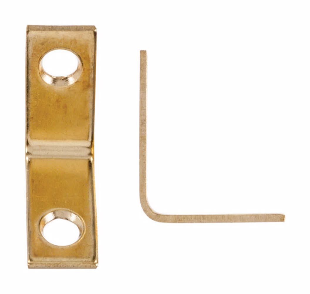 ACE 1 In. H X 2.75 In. W X 1 In. D Brass Inside Corner Brace