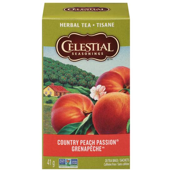 Celestial Seasonings Country Peach Passion Herbal Tea Bags (20 ct, 4 g)