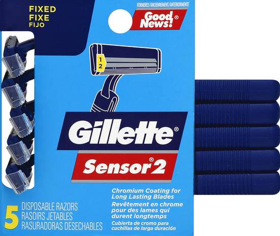 Gillette Sensor 2 Good News Disposable Razors (5 ct)