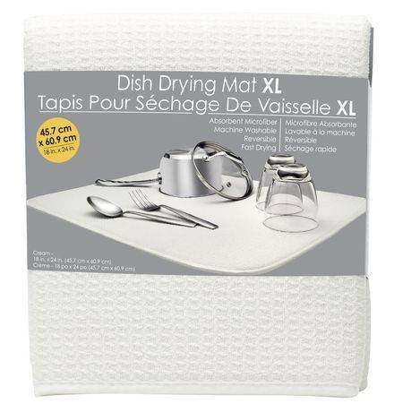 XL Cream Dish Drying Mat 18 x 24