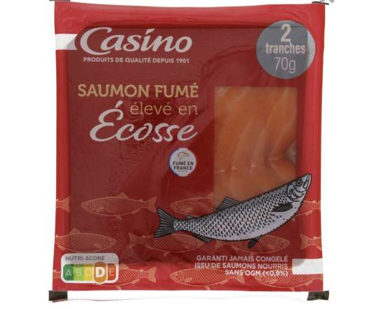 Casino saumon fumé 2 tranches 70 g
