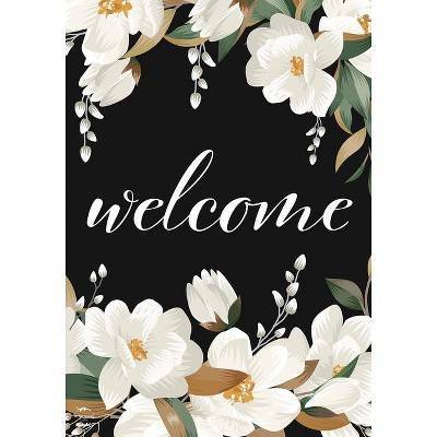 White Magnolias Spring Garden Flag Welcome Flowers 18" x 12.5" Briarwood Lane