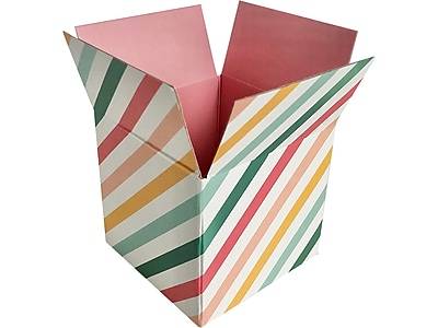 Happy Mail Shipping Box, Stripe, 4 x 4 x 4 (246459)