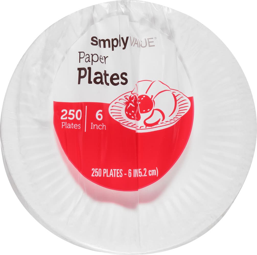 Simply Value 6" Paper Plates (1.11 lbs)