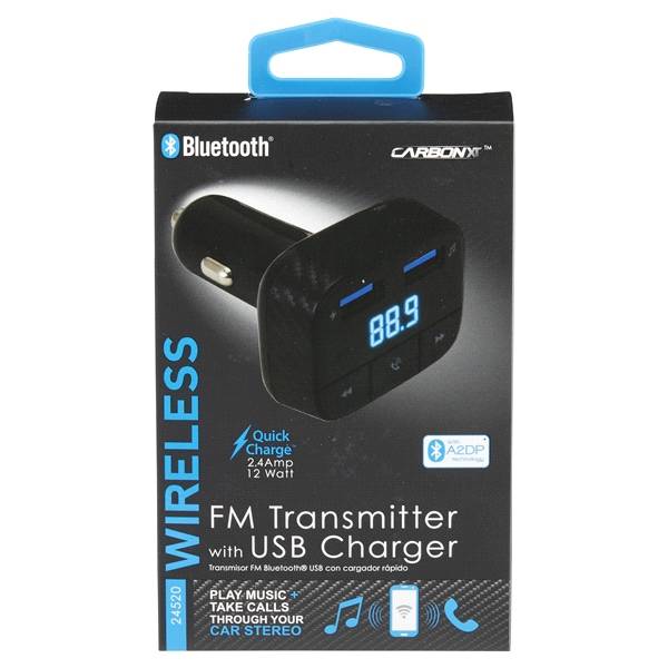 CARBON XT FM Transmitter with 2.4A USB Charger