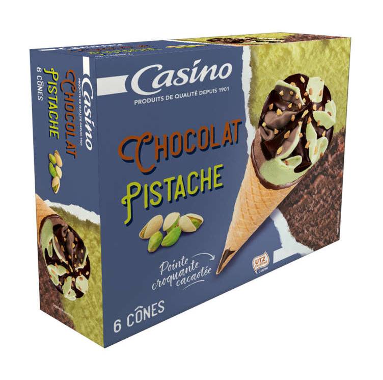 Casino - Cônes glacés, chocolat - pistache (6)