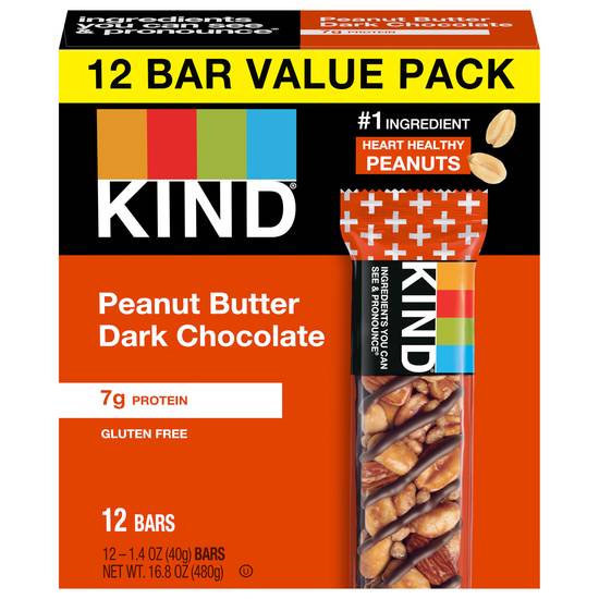 Kind Peanut Butter Dark Chocolate Bars (12 x 1.4 oz)