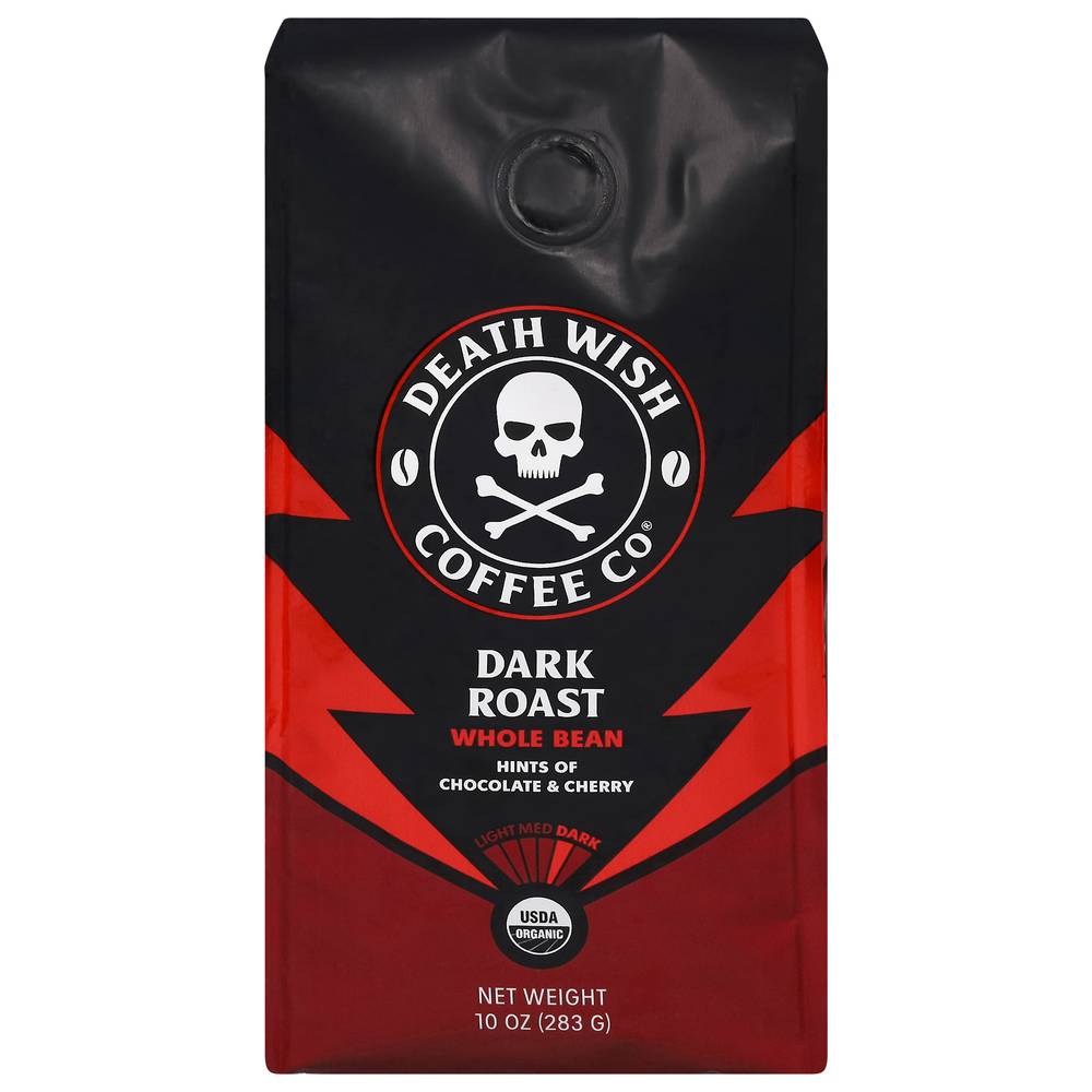 Death Wish Coffee Co. Dark Roast Whole Bean (10 oz)