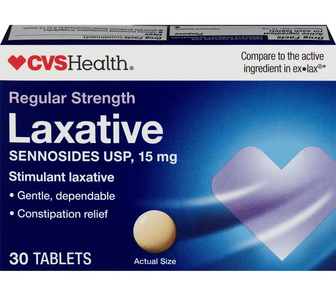 CVS Health Regular Strength 15 mg Laxative Tablets