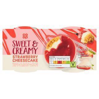 Co Op Strawberry Cheesecake 2X100G