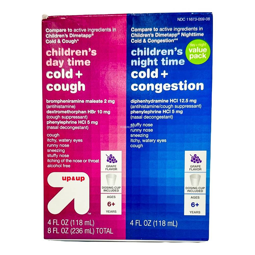 Up&Up Children's Day/Night Multi Symptom Cold Relief Liquid (grape)