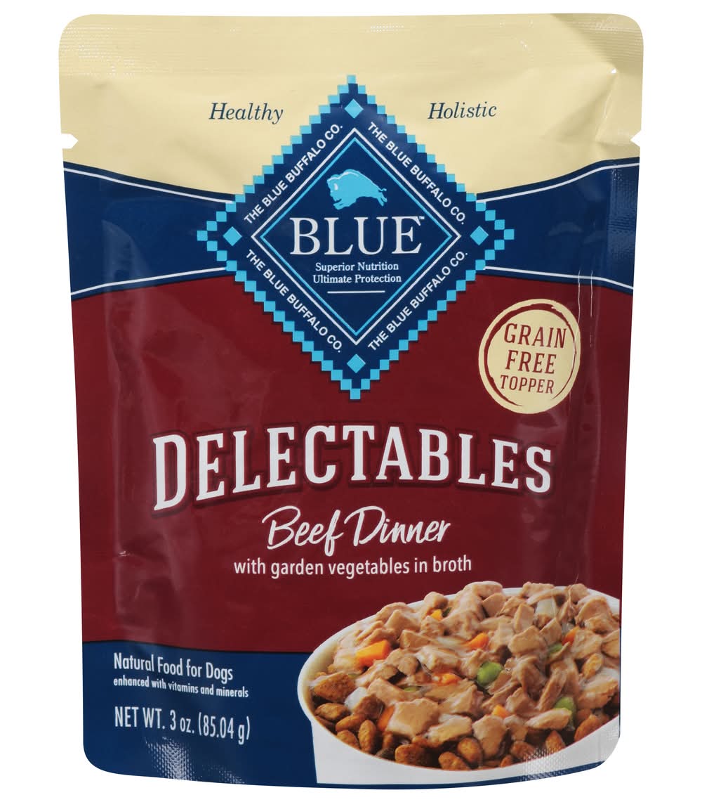 Blue Buffalo Delectables Beef Dinner Natural Food For Dogs (3 oz)