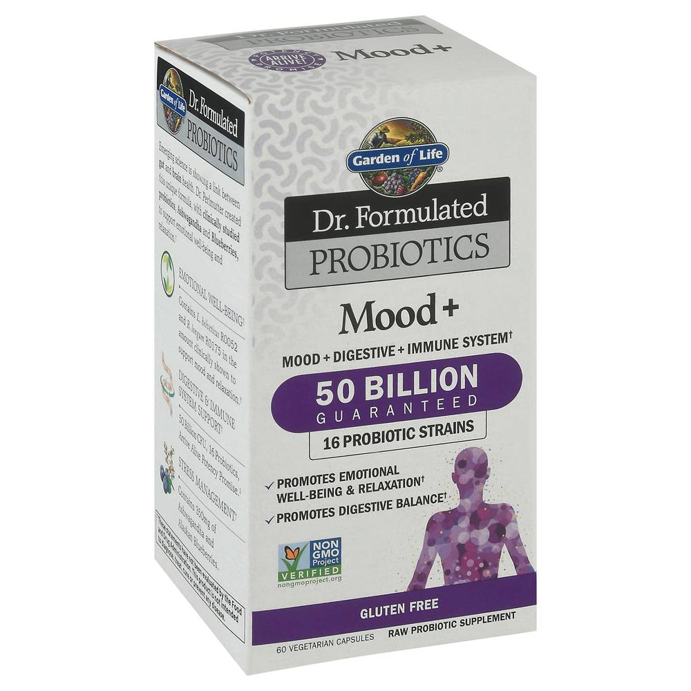 Garden Of Life Dr. Formulated Probiotics Mood+ Vegetarian Capsules (60 ct)