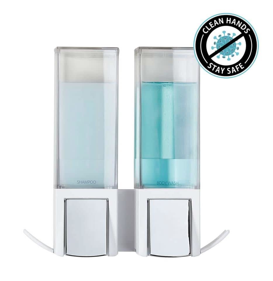 Better Living Clever Double Dispenser In White