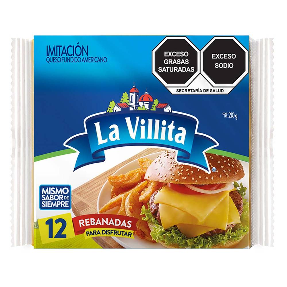 La Villita · Rebanadas de queso fundido americano (210 g)