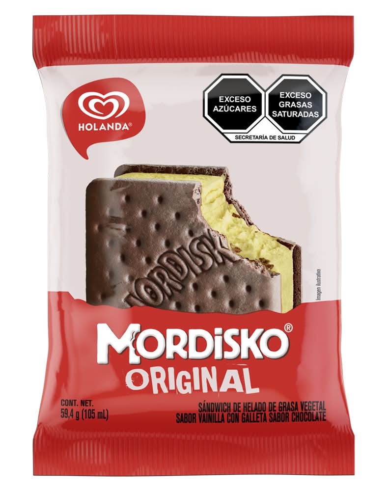 Holanda · Mordisko sándwich de helado original, vainilla-chocolate (105 ml)