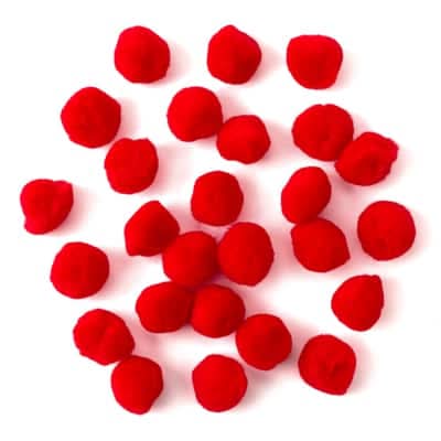 Creatology Pom Poms, 25.4 mm, Red (80 ct)